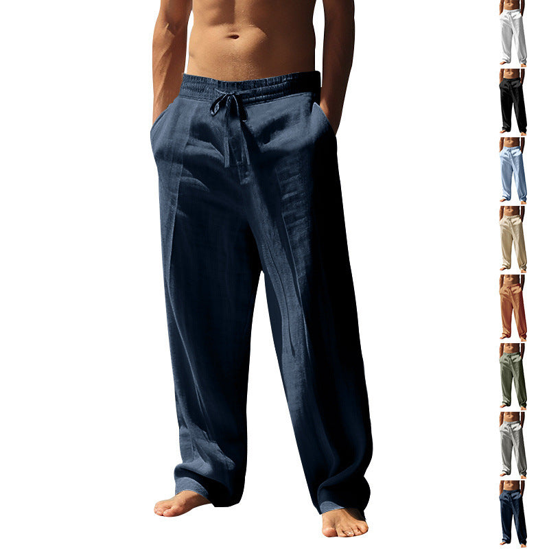 Men's Breathable Pure Linen Trousers