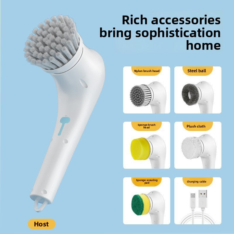 5-in-1 Electric Spin Scrubber — Cordless Cleaning Brush