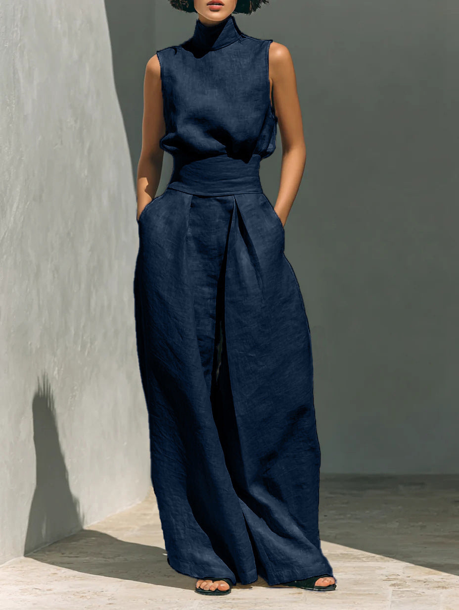 Vest-Style Women's Top and Pants Set