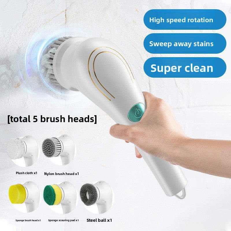 5-in-1 Electric Spin Scrubber — Cordless Cleaning Brush