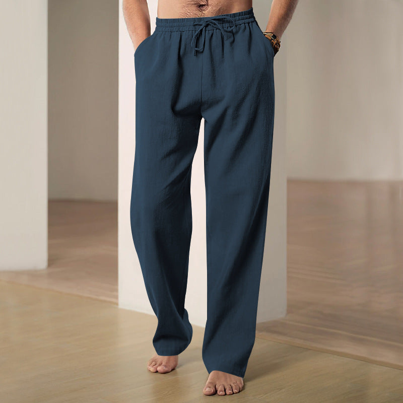 Men's Breathable Pure Linen Trousers