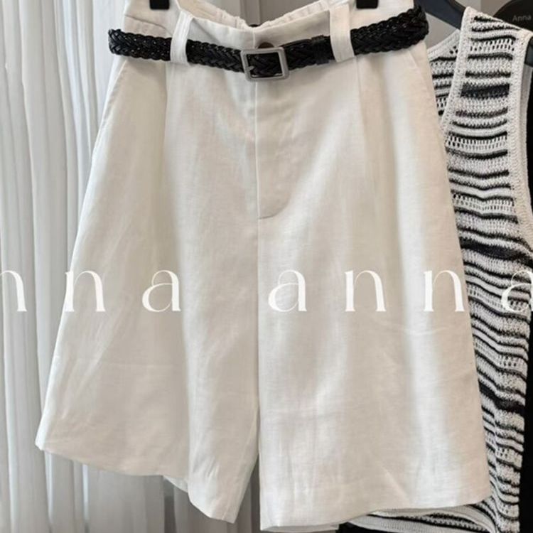 Summer Women's Linen Wide-Leg Shorts