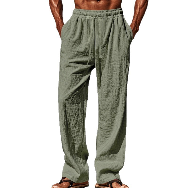 Men's Breathable Pure Linen Trousers